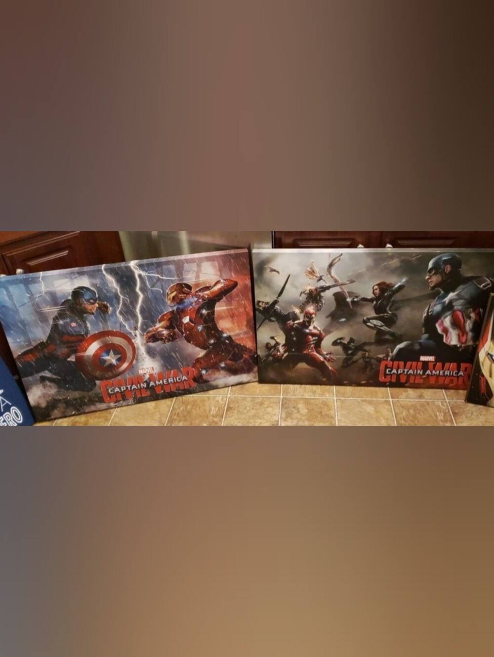 ☆ Marvel Captain America Civil War Large Canvas Wall Art Lot (2) 36 x 24 ☆